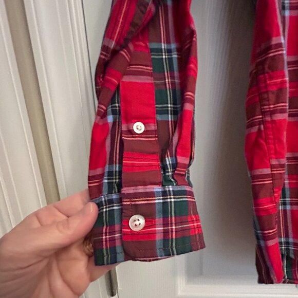 Vineyard Vines boy's red plaid cotton "Whale Shirt" (18/XL) - Picture 5 of 7